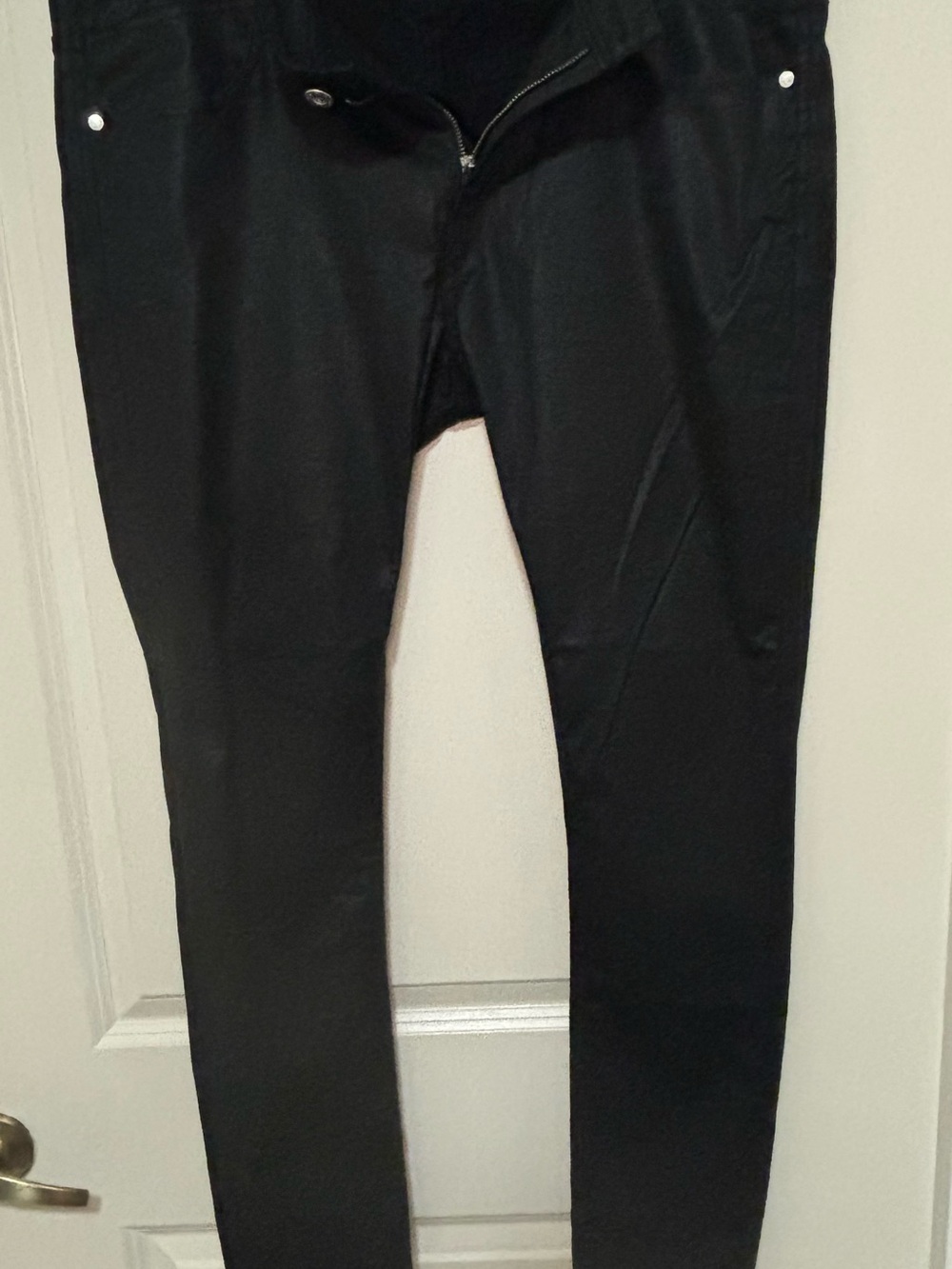 Zara waxed Men's Slim Straight Jeans in Black